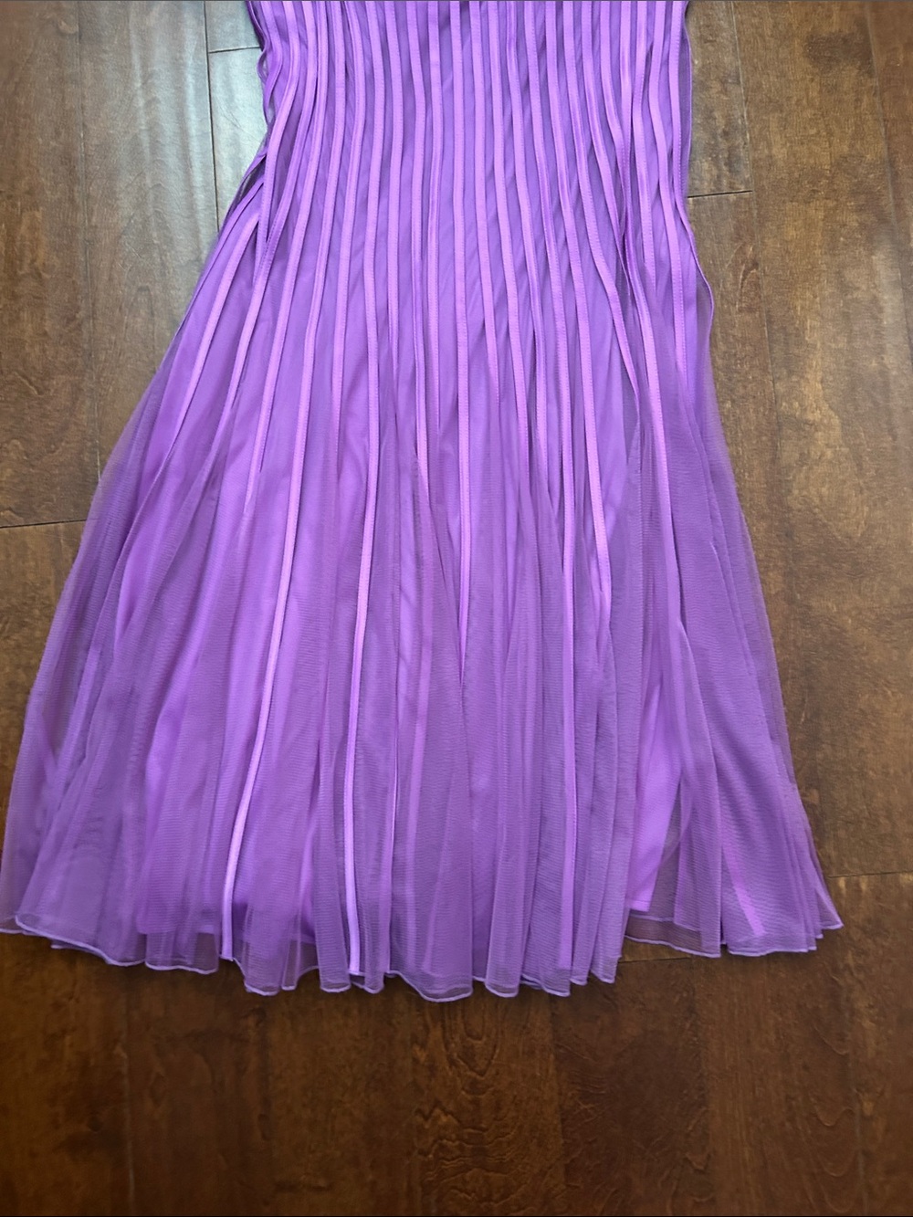 JS Collections Midi Corset Style Purple Spaghetti-Strap Tulle Dress, Size 16 - Picture 6 of 16